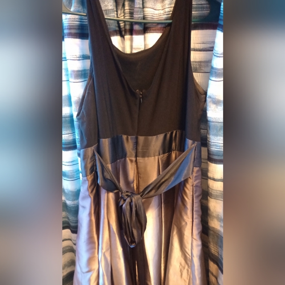 Silver and black ball gown